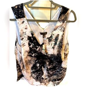 The Limited Women's Black, Tan and Cream Sleeveless Top, OX, NWT